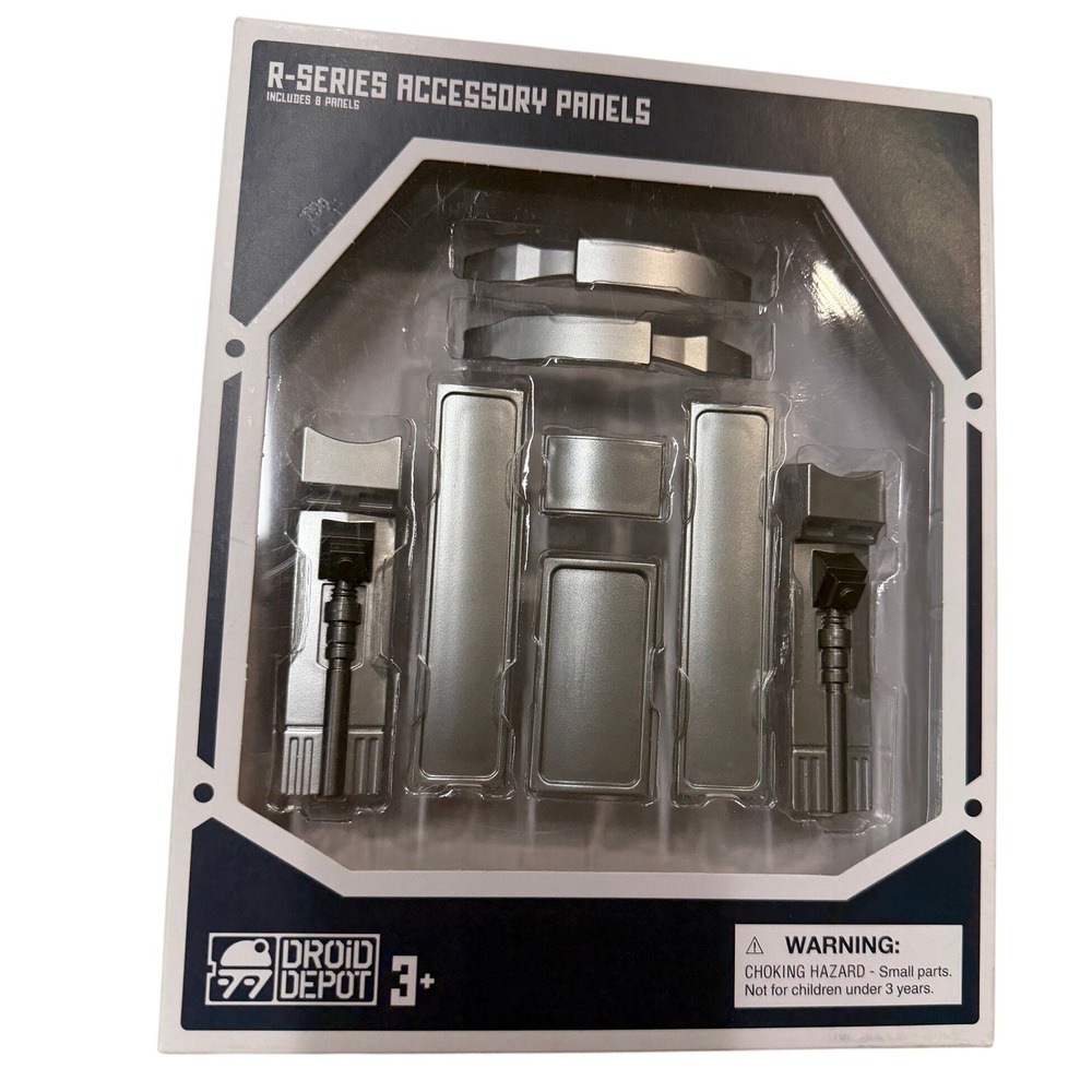 Disney Star Wars Galaxys Edge Droid Depot R-Series Accessory Panels Silver 8pc